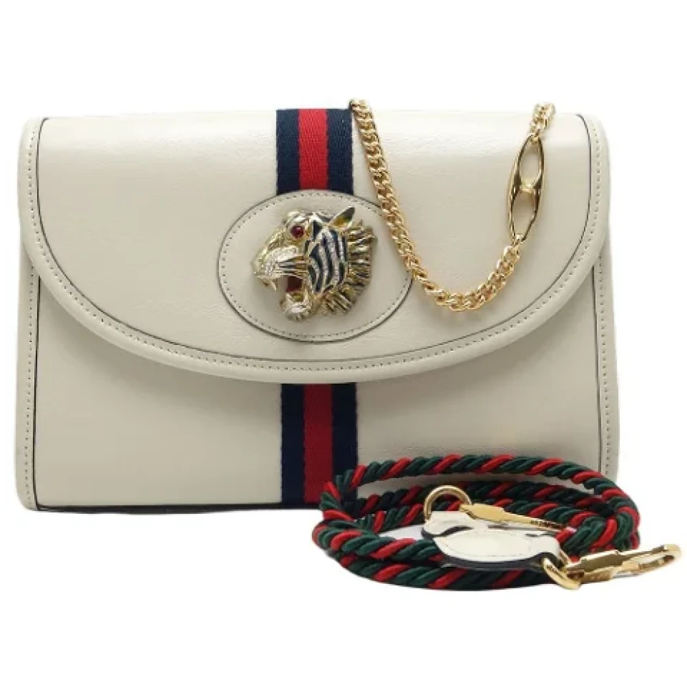 Gucci Vintage Pre-owned Leather shoulder-bags White Dames