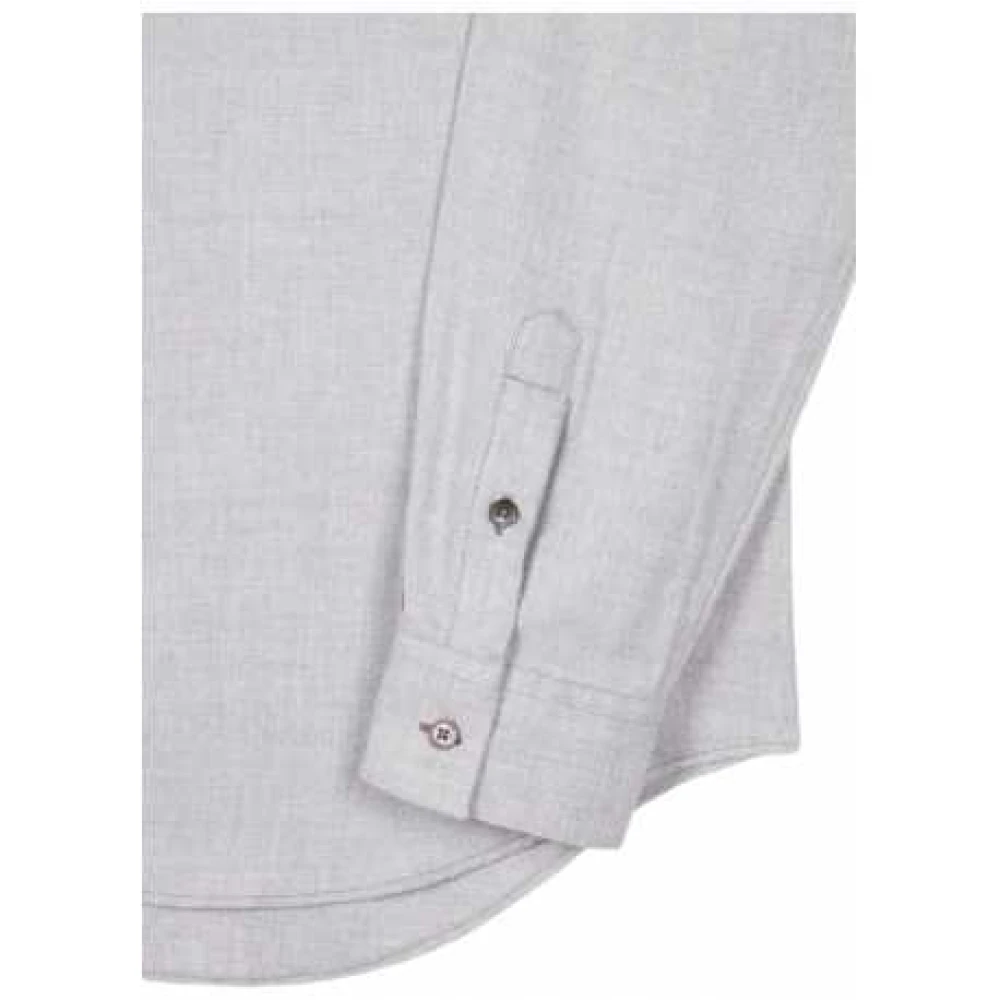 Paul Smith Lichtgrijze Flanellen Chevron Overhemd Gray Heren