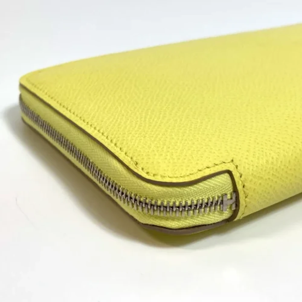 Hermès Vintage Pre-owned Leather wallets Yellow Dames