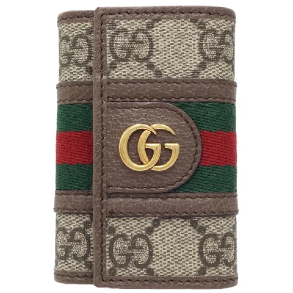 Gucci Vintage Pre-owned Canvas key-holders Beige Dames