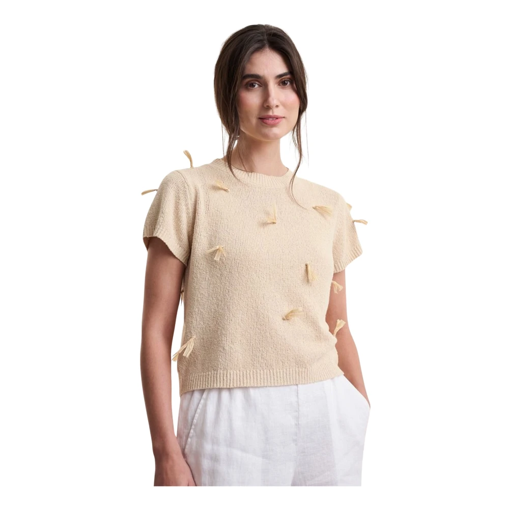 Bitte Kai Rand Beige Round-Neck Knitwear, Female, L, Round-Neck Knitwear