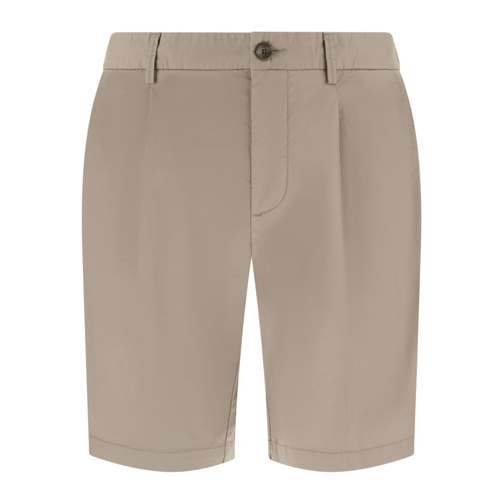 Boggi Milano Uomo Beige - Pantaloncini Coulisse In Cotone Stretch - Shorts - M