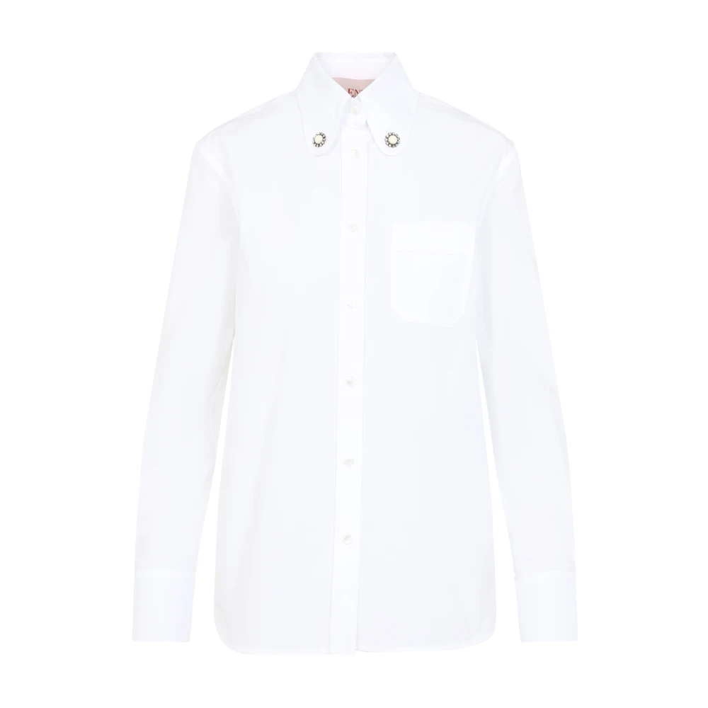 Valentino Wit Katoenen Overhemd Elegante Stijl White Dames