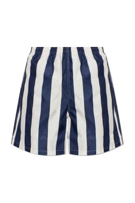 Långa randiga badshorts