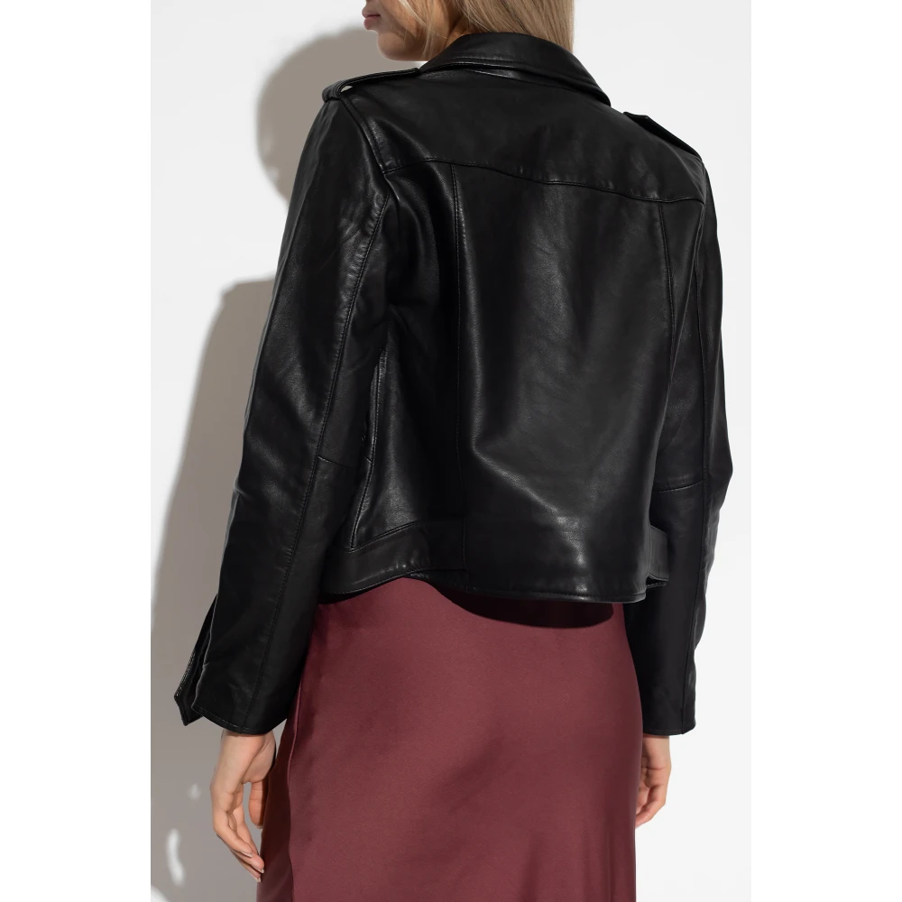 AllSaints Balfern leren jas Black Dames
