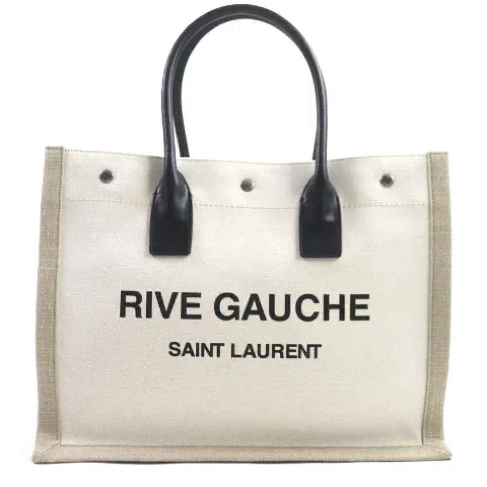 Yves Saint Laurent Vintage Pre-owned Canvas handbags Beige Heren