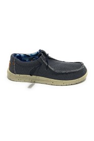 Niebieskie Slip-on Sneaker z Tkaniny dla Mężczyzn