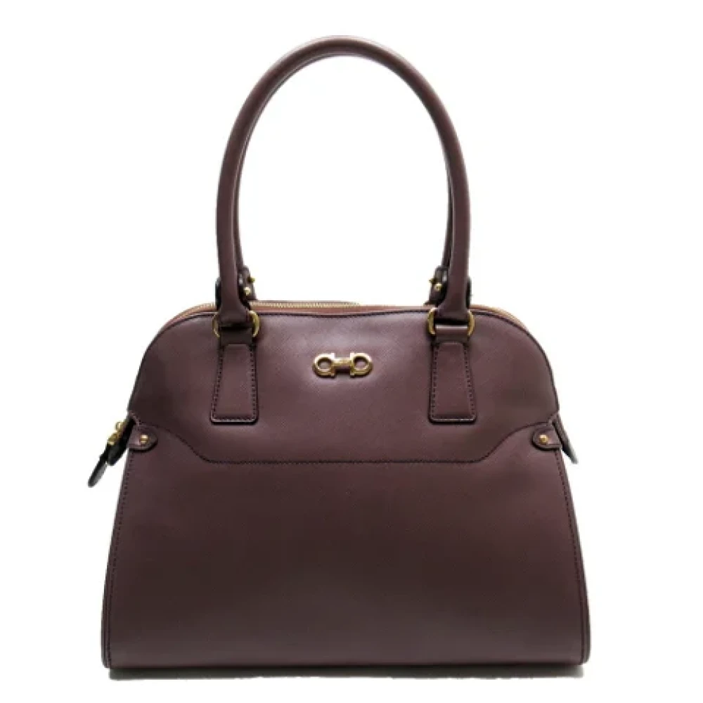 Salvatore Ferragamo Pre-owned Fabric handbags Brown Dames