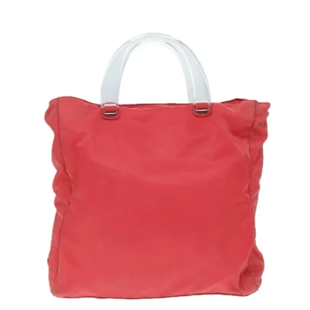 Prada Vintage Pre-owned Nylon handbags Pink Dames