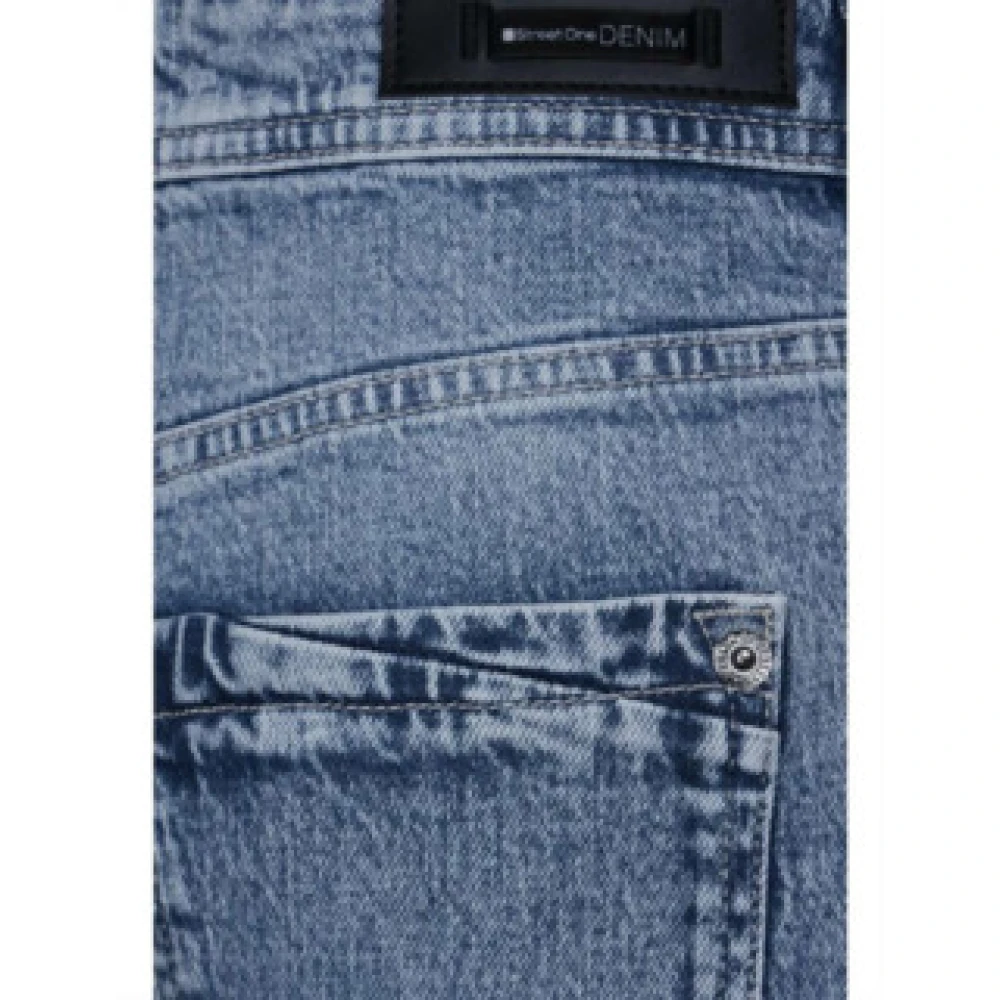Street One Denim Straight Leg Casual Jeans Blue Dames