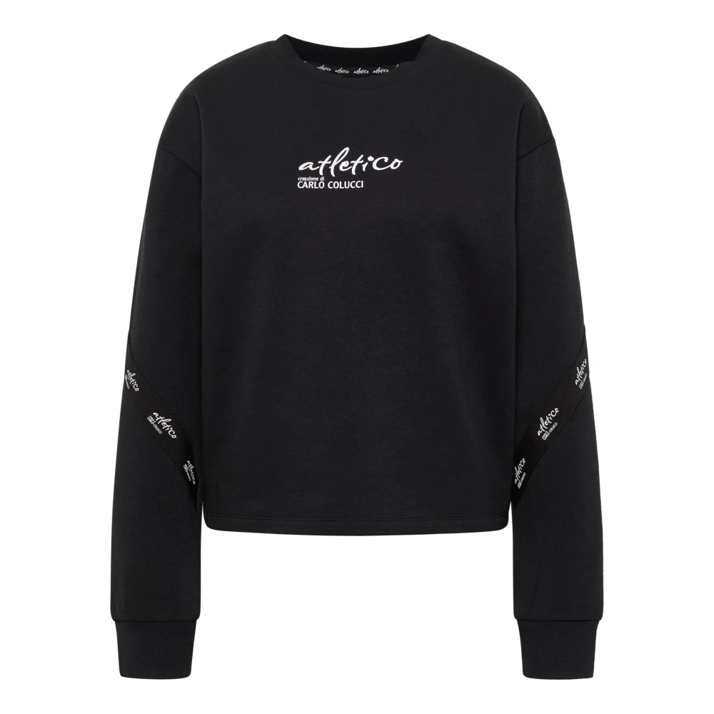 Carlo colucci Urban Style Sweatshirt Atletico Collectie Black Dames