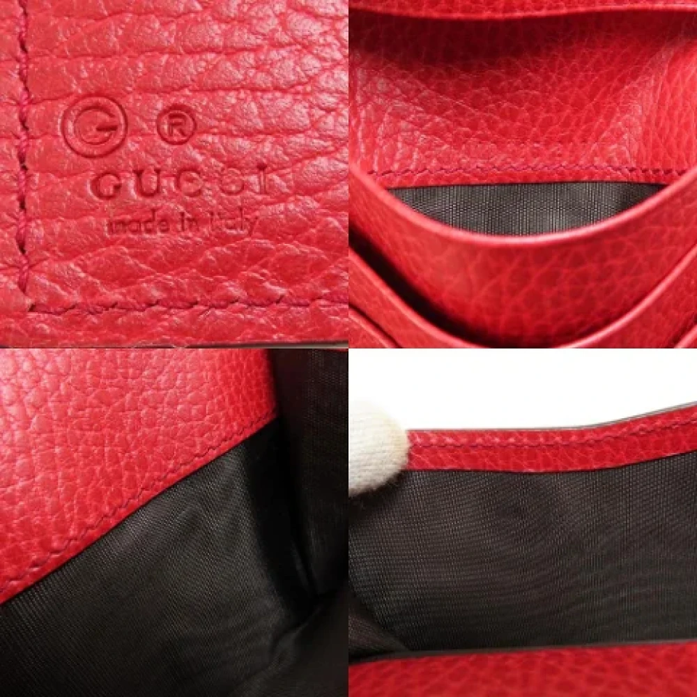 Gucci Vintage Pre-owned Leather wallets Red Dames