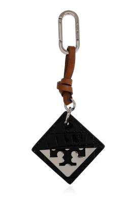 Hidden Logo Croc-Embossed Nyckelring