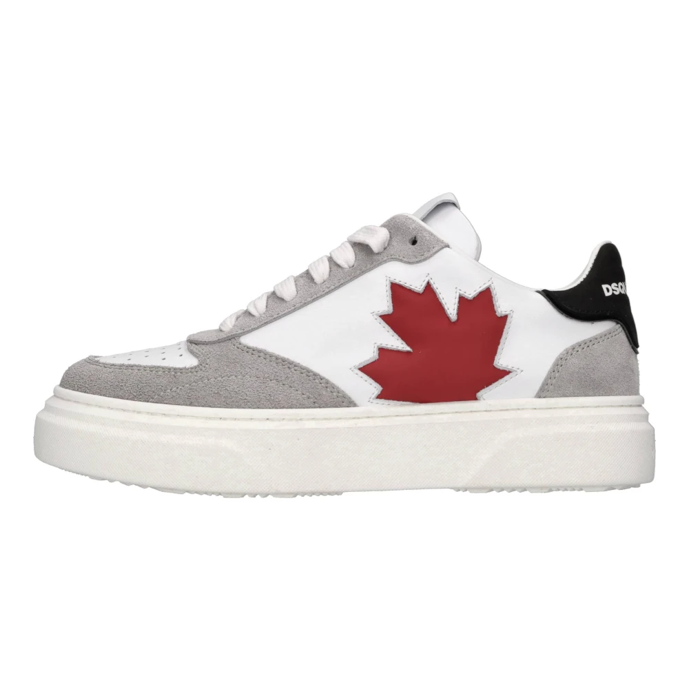 Dsquared2 Leather and Suede Sneakers Dames Schoenen Veelkleurig Multicolor