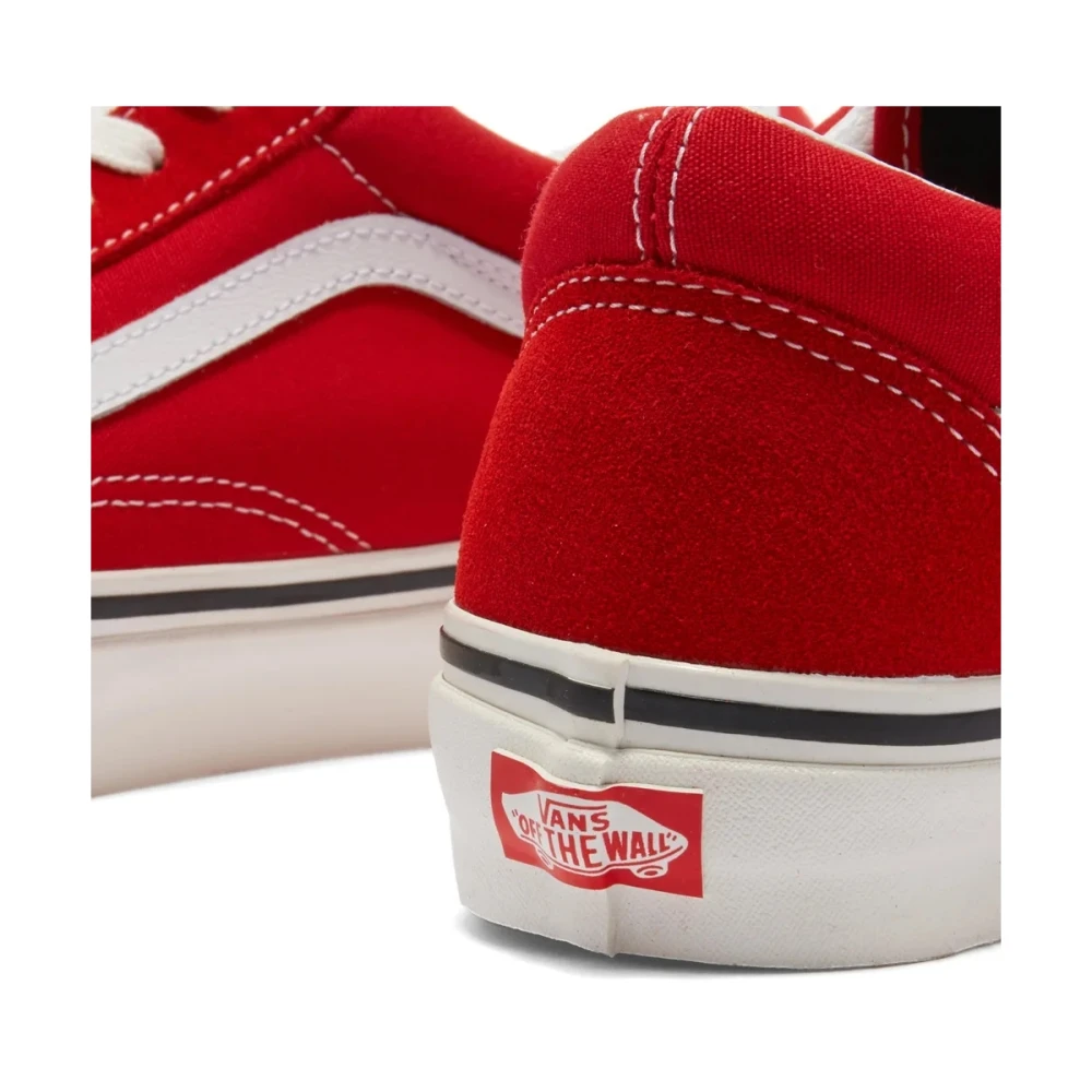 Vans Rode Canvas Lage Sneakers Red Heren