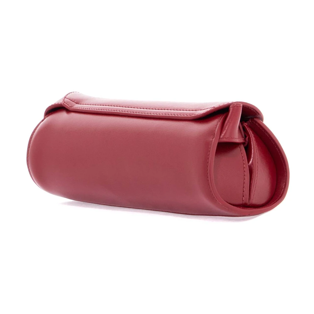 Jil Sander Mini Leren Crossbody Tas in Cedar Red Dames