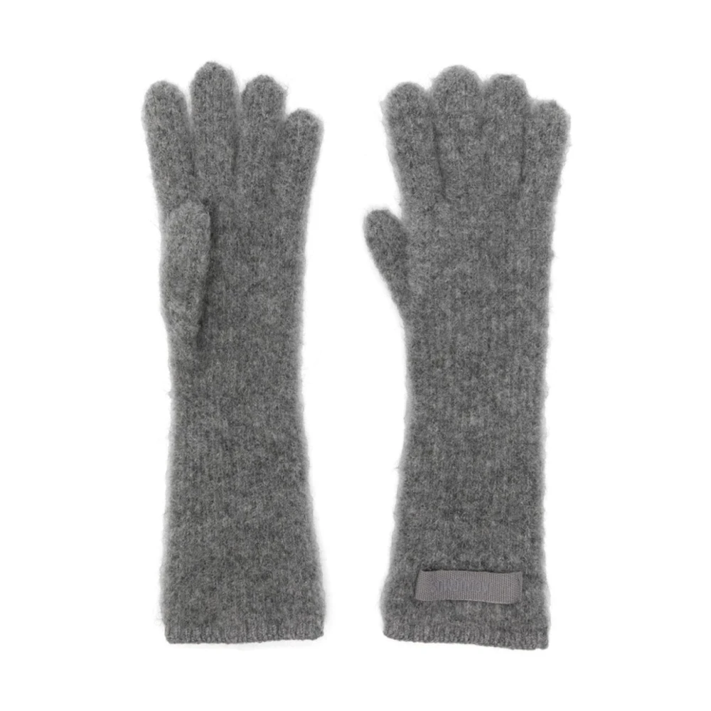 Jacquemus Donkergrijze wollen blend handschoenen Gray Dames
