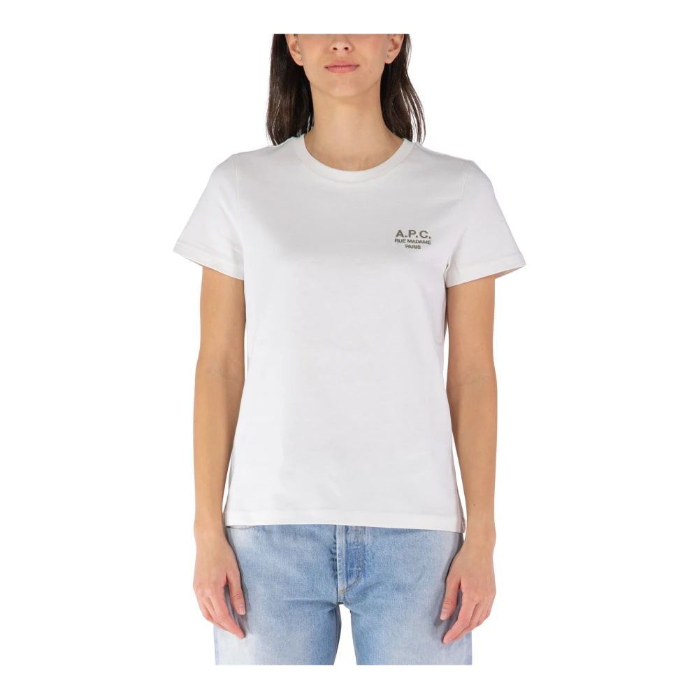 A.p.c. Denise Korte Mouw T-Shirt White Dames