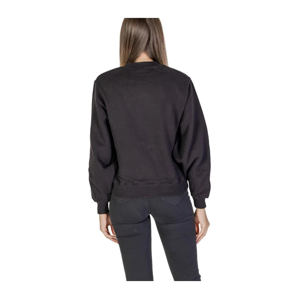 Calvin Klein Jeans Klassieke Zwarte Katoenen Trui Black Dames
