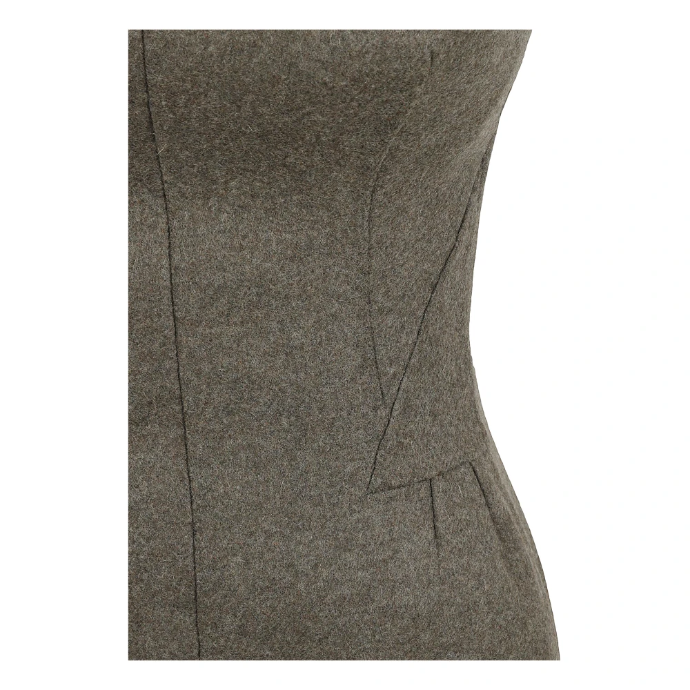 Ermanno Scervino Mouwloze Jurk Brown Dames