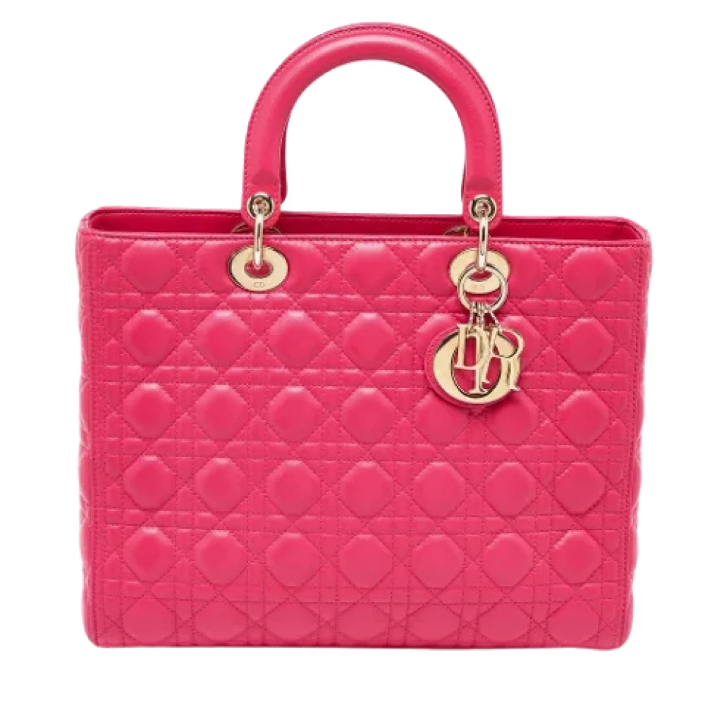 Dior Vintage Pre-owned Leather totes Pink Dames