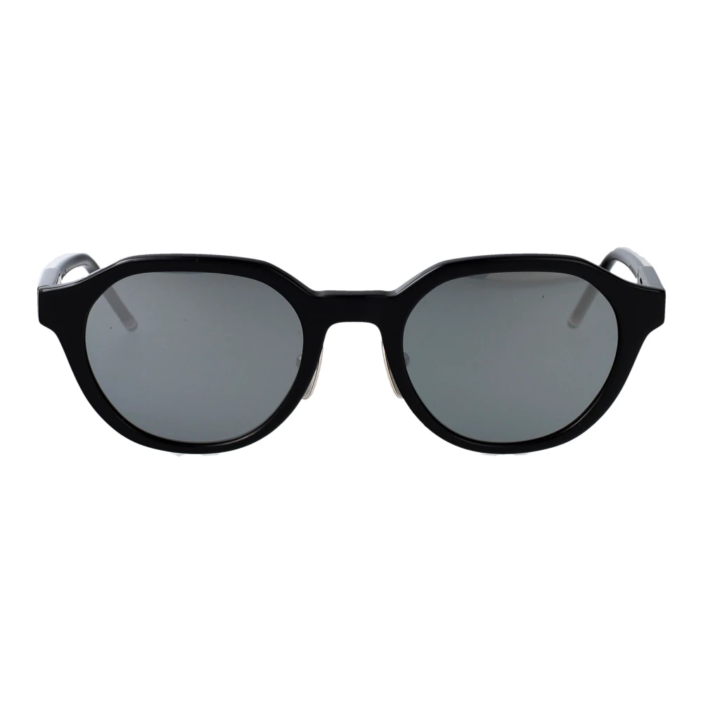 Thom Browne Men's Black Acetate Oval Sunglasses - Sunglasses - 49 Mm - Accessories
