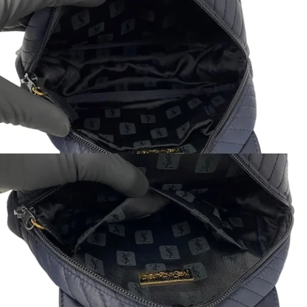 Saint Laurent Vintage Pre-owned Canvas handbags Blue Dames