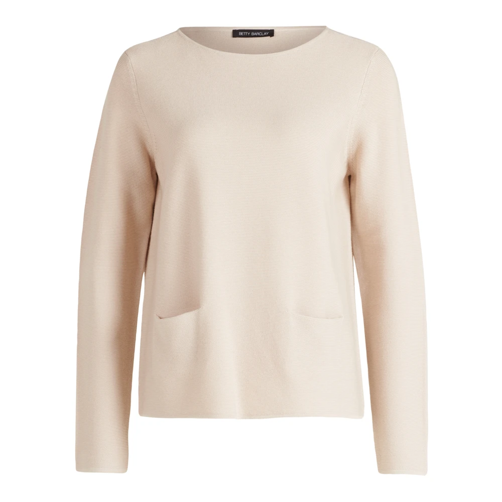 Betty Barclay Fijngebreide trui met zakken Beige Dames