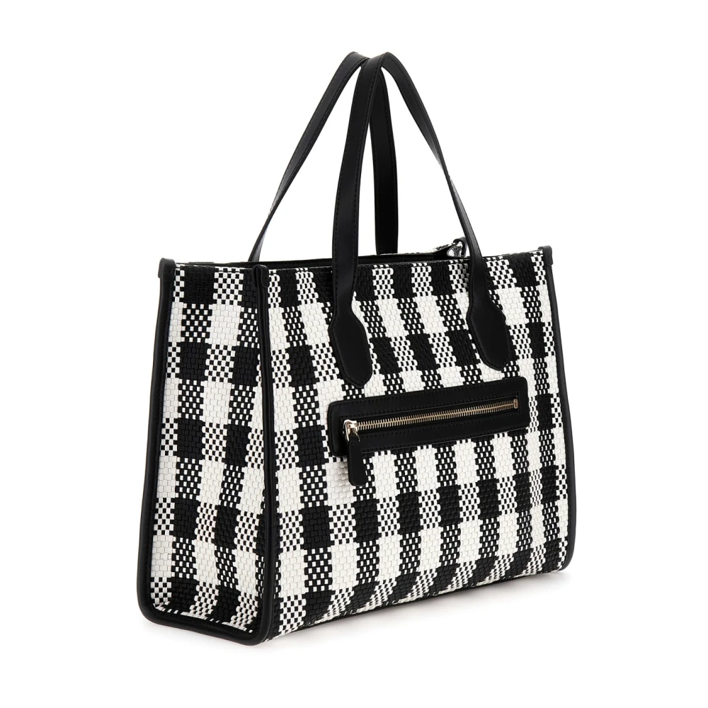 Guess Rafia Handtas Silvana Black Dames