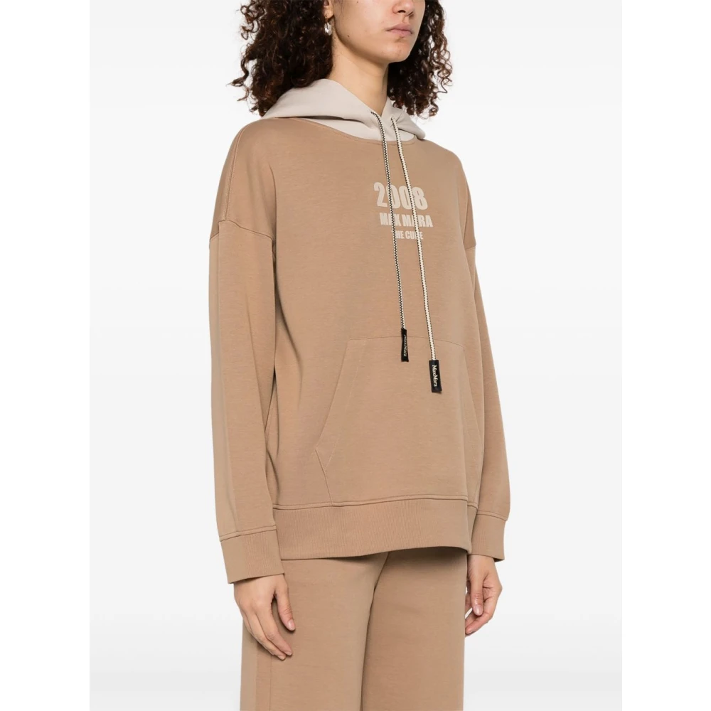 Max Mara Beige Hoodie met Voorzak Brown Dames