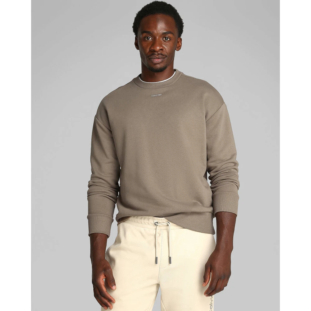 Calvin Klein Nano Logo Sweatshirt Beige Heren