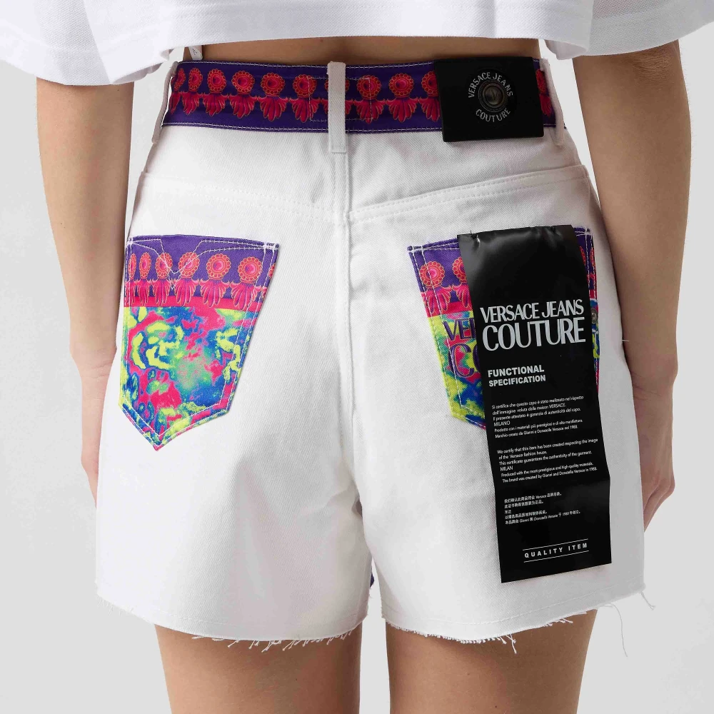 Versace Jeans Couture Denim Fantasie Shorts Multicolor Dames