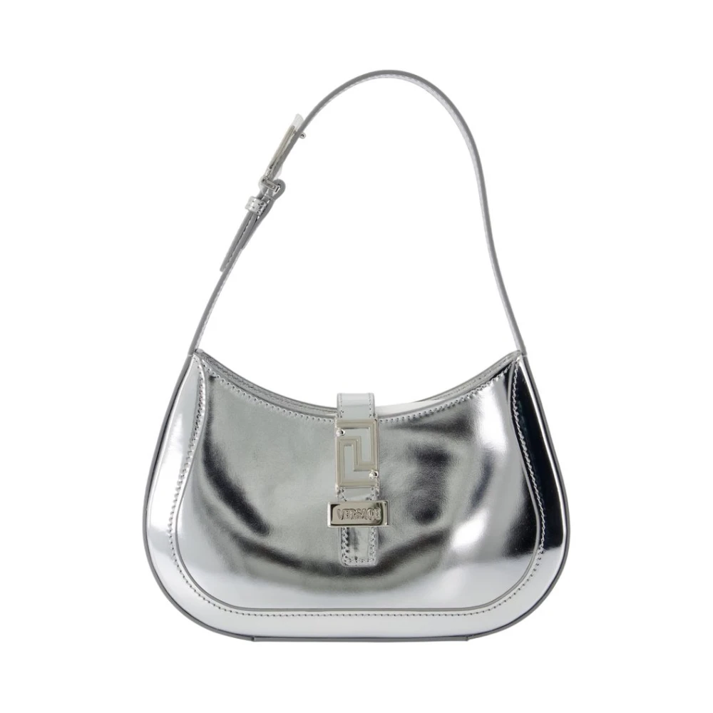 Versace Women's Silver Leather Shoulder Bag