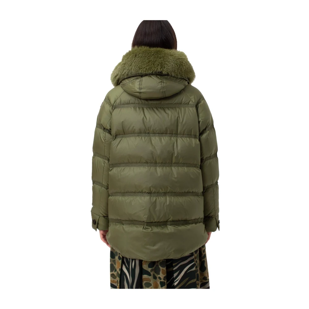 Peuterey Gewatteerde Polyester Parka Jas Green Dames