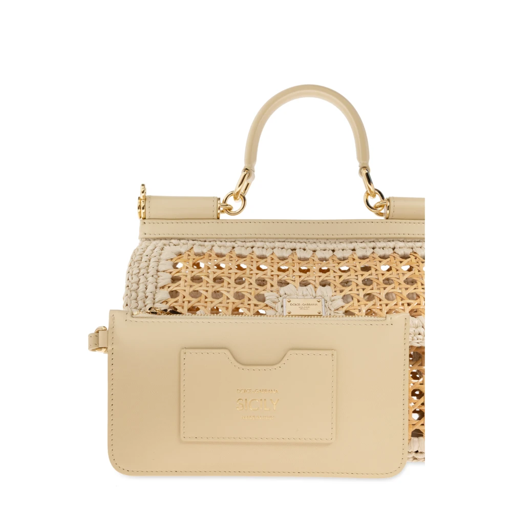 Dolce & Gabbana Schoudertas Sicily Beige Dames