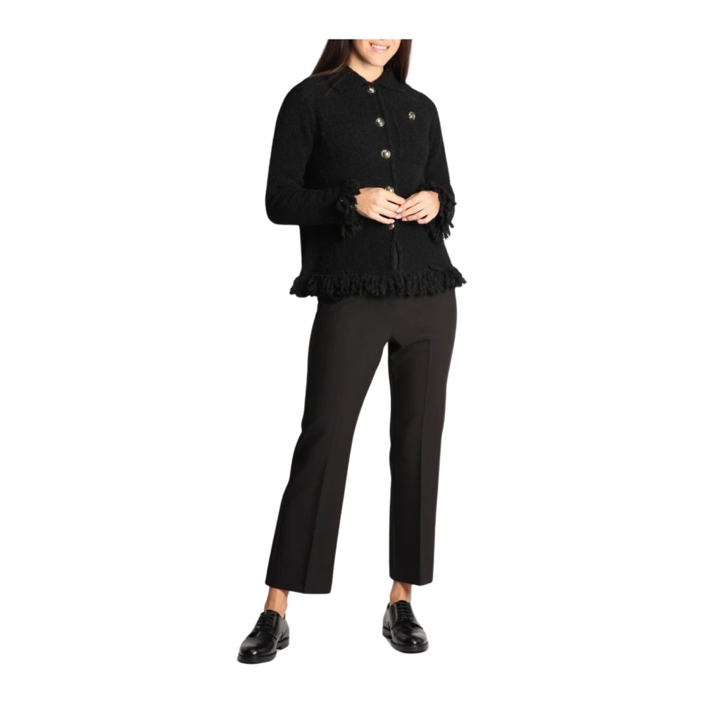 Marella Zwarte Jas Finnici Stijl Black Dames