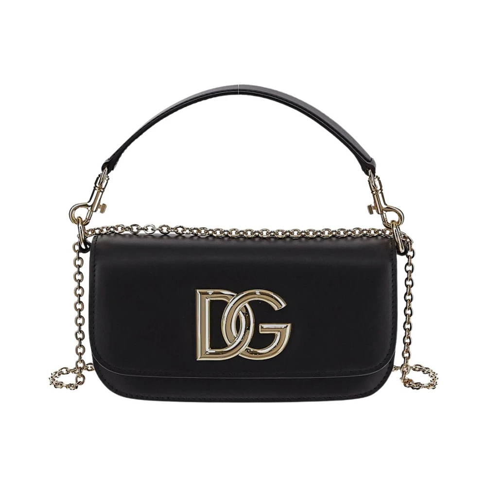 Dolce & Gabbana Leren Crossbody Tas Black Dames