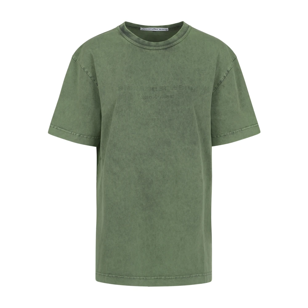 Alexander wang Bi-Color Acid Logo T-shirt Green Dames