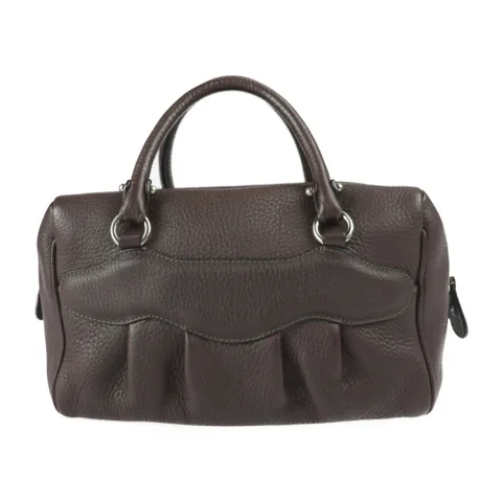 Salvatore Ferragamo Pre-owned Fabric handbags Brown Dames