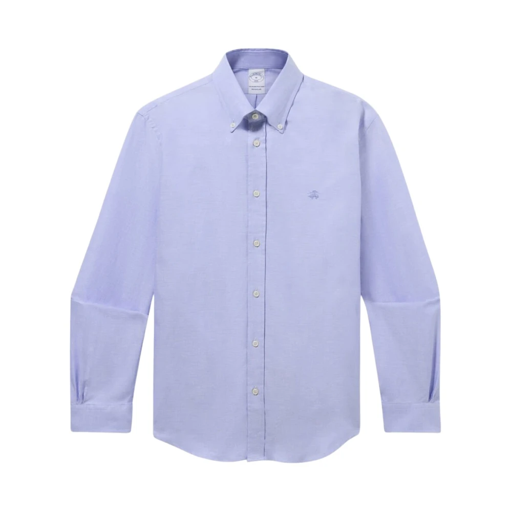 Brooks Brothers Men's Gray Regular Fit Oxford Shirt With Button Down Collar