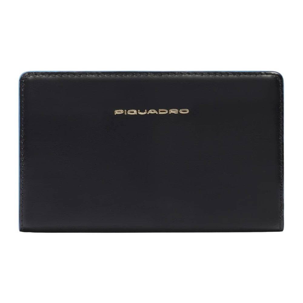 Piquadro Vrouw Zwart Blue Square Bifold Portemonnee