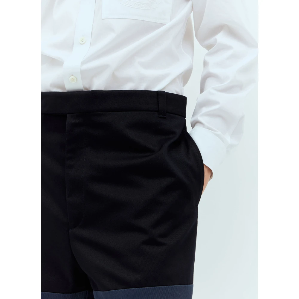 Thom Browne Katoenen Gabardine Combo Broek Blue Heren