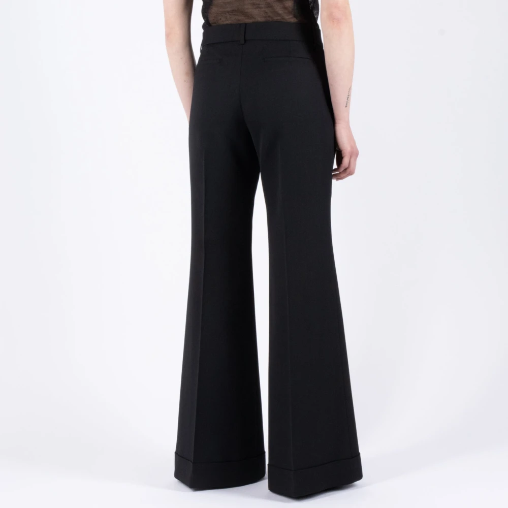 Acne Studios Wijde Broek Langdurig Zwart Black Dames