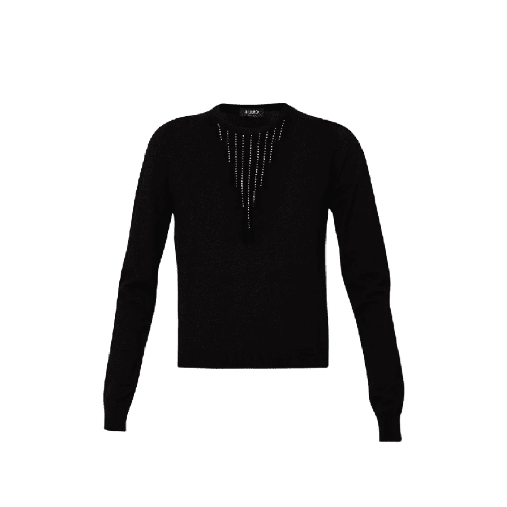 Liu Jo Zwarte Gesloten Longsleeve Top Black Dames