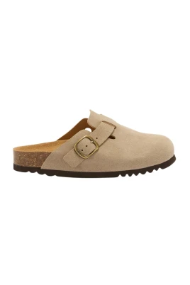 Mörk Beige Elegant Mule Skor