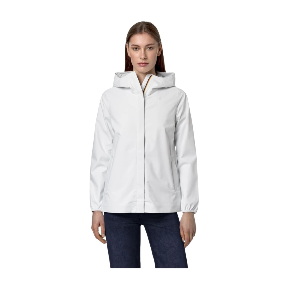 K-Way Vrouw Wit La Marguerite Stretch Dot Jacket