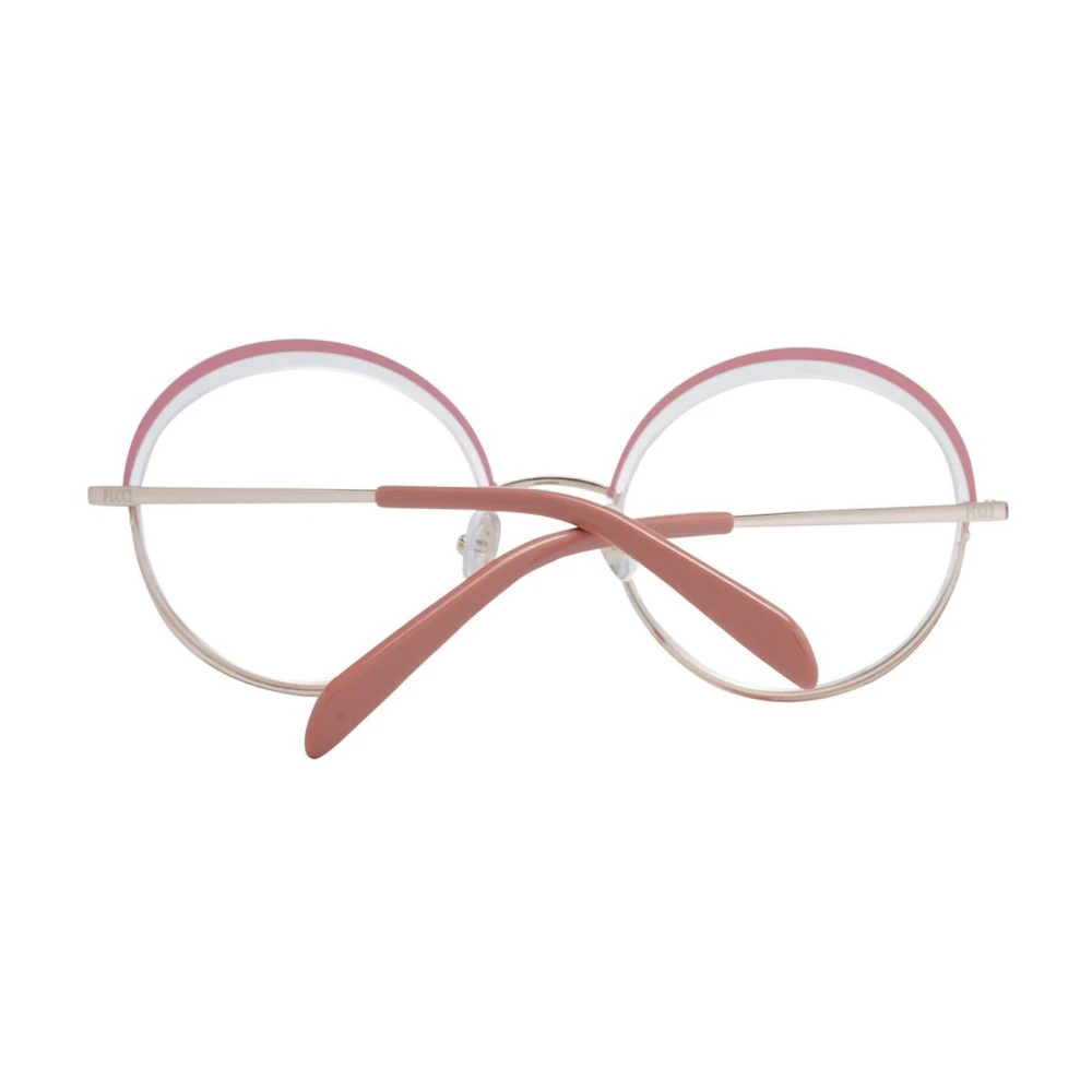 EMILIO PUCCI Stijlvolle Roze Metalen Optische Monturen Pink Dames