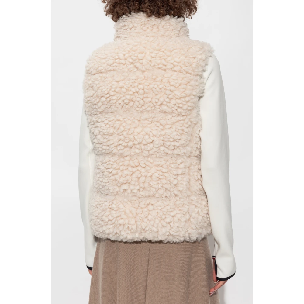 Moncler Faux fur vest Beige Dames