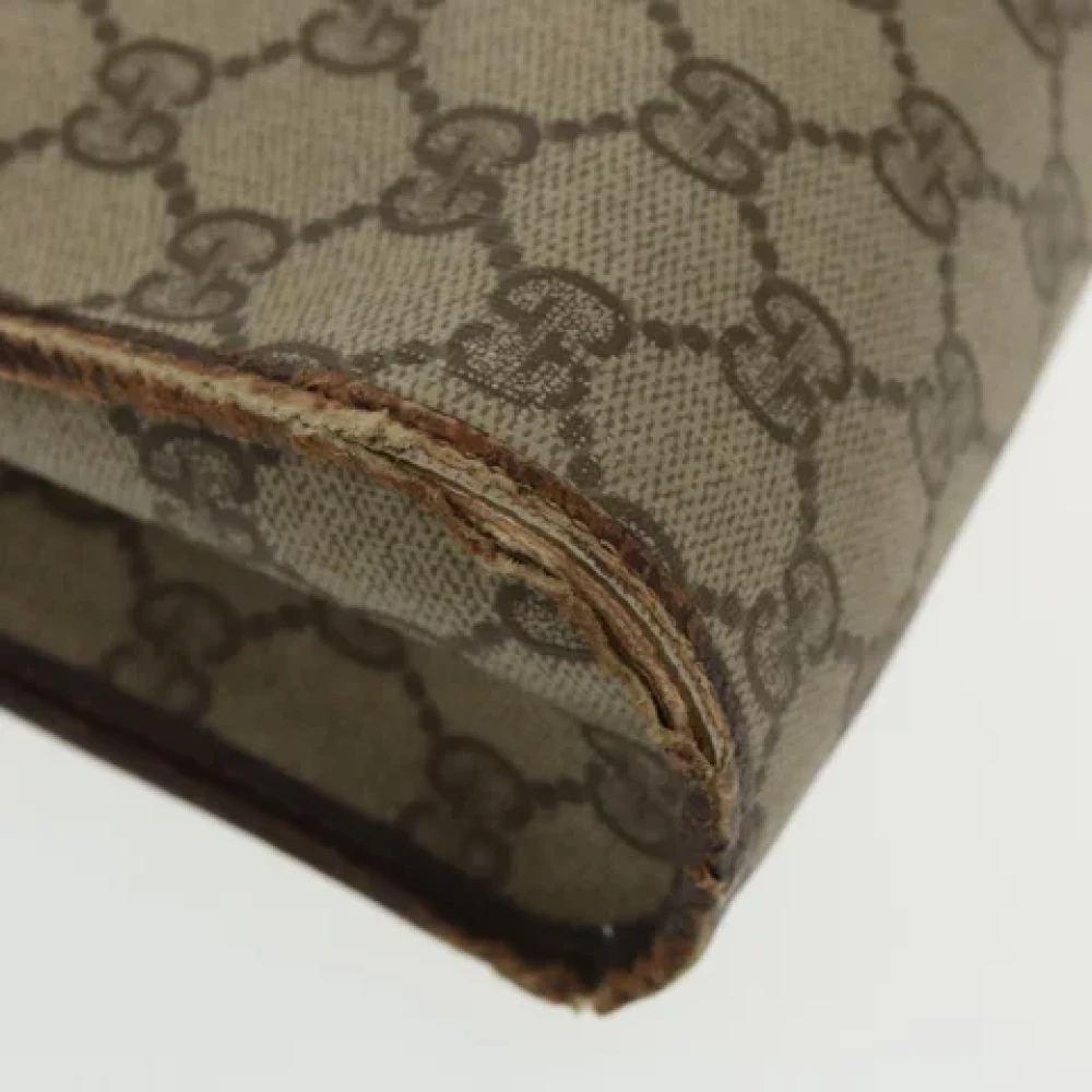 Gucci Vintage Pre-owned Canvas clutches Beige Dames