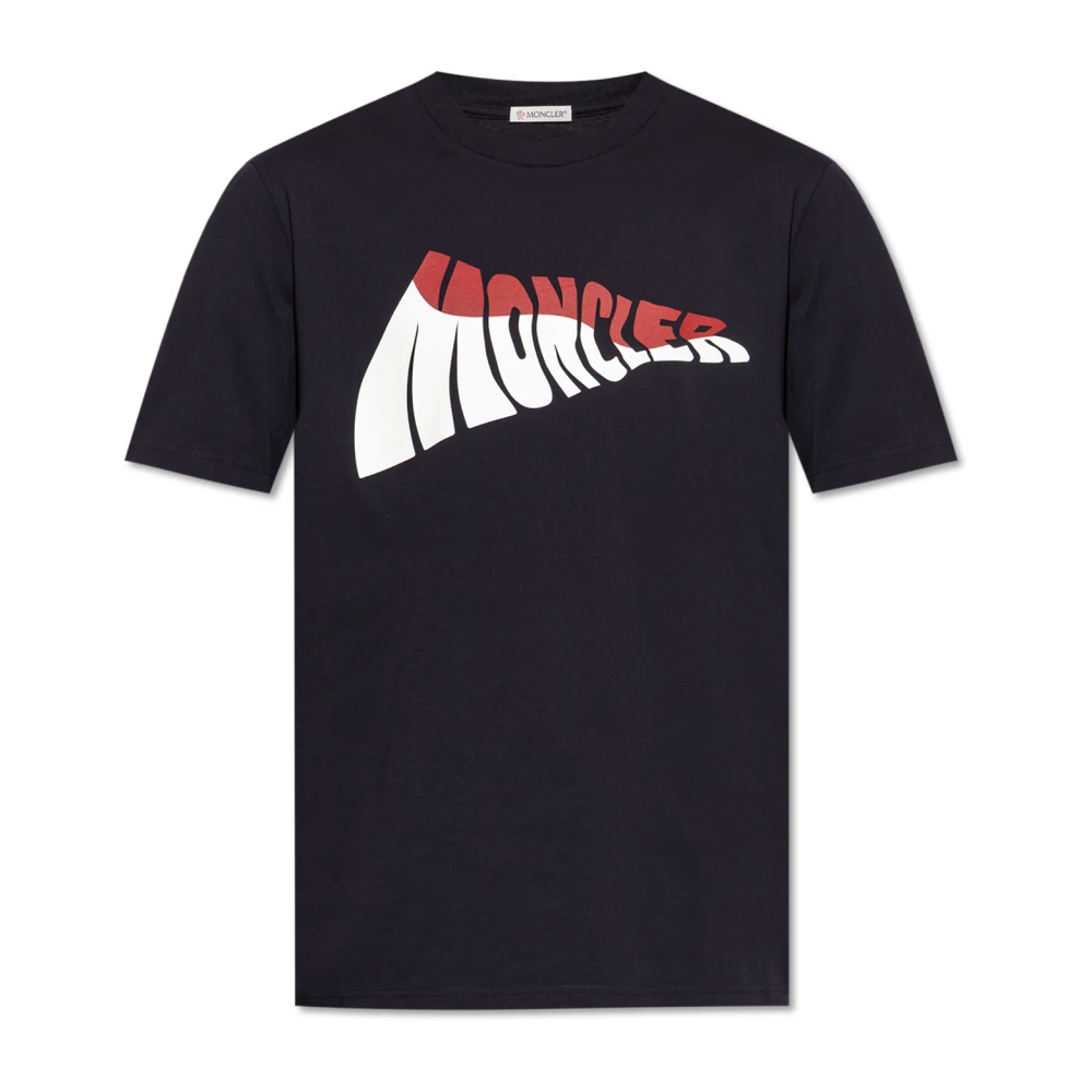 Moncler Men's Blue Printed T-Shirt